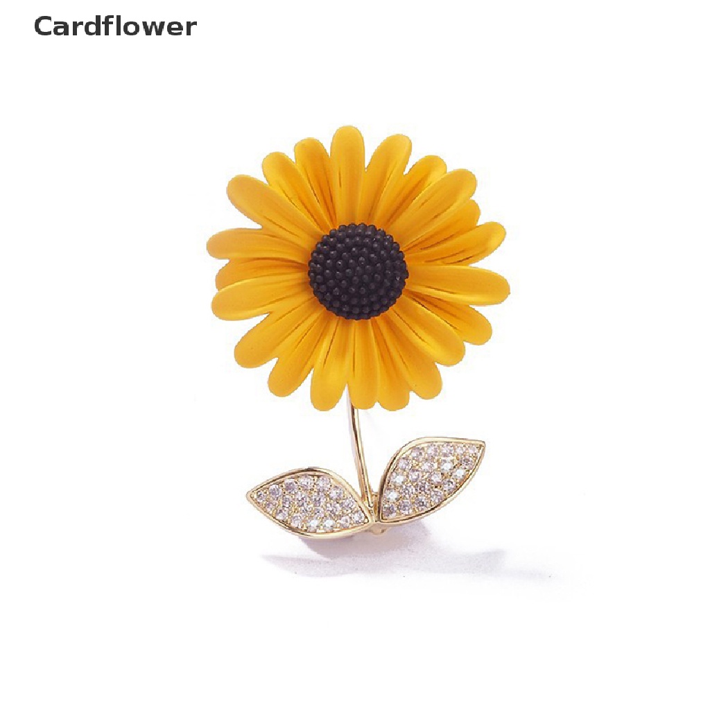 &lt; Cardflower &gt; Ghim Cài Áo Hình Hoa Hướng Dương Tráng Men Unisex Làm Đẹp Văn Phòng Bán Chạy