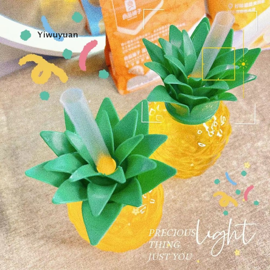 < Yiwuyuan > Chai Nước Ép 500ml Thiết Kế Hình Quả Dứa Dễ Thương Và Độc Đáo