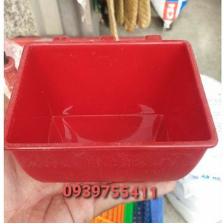 Máng ăn cho gà đá vuông nhỏ máng ăn gà đá treo lồng máng ăn cho bồ câu gà đẻ