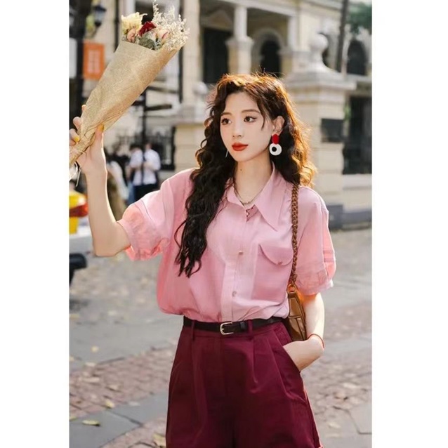 Áo Sơ Mi Ngắn Tay Phong Cách Hong Kong Cổ Điển Cao Cấp Thời Trang Mùa Hè 2023 Mới