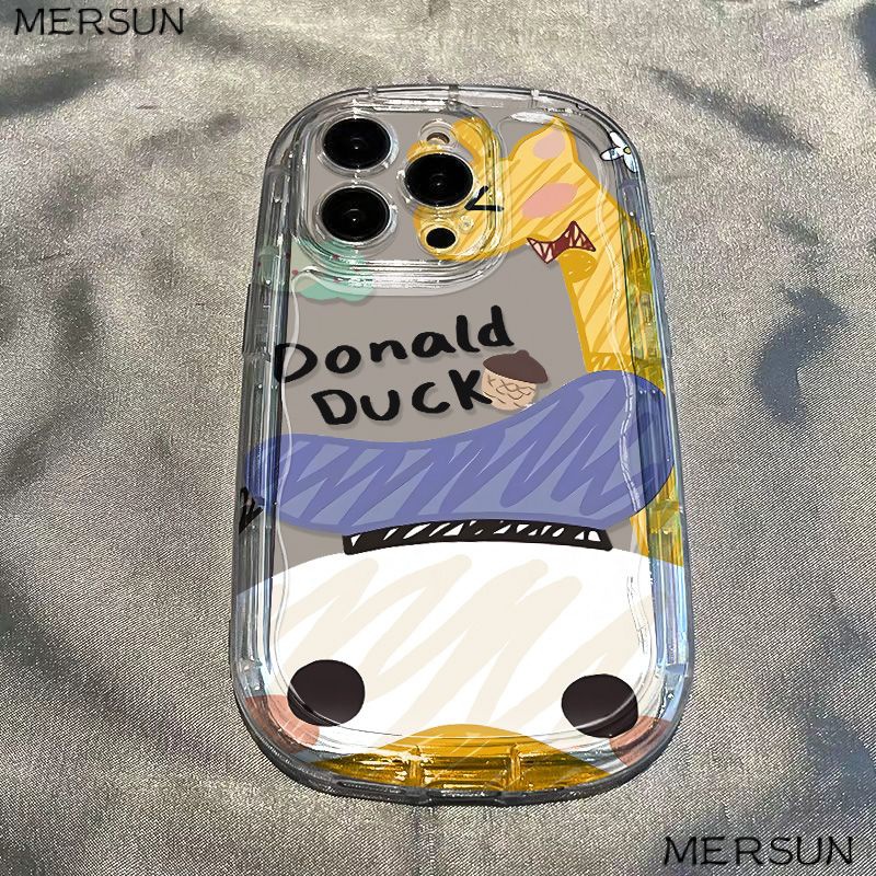 ✅Ốp Điện Thoại Mềm Trong Suốt Chống Sốc Hình Vịt Donald / Khủng Long Cho Iphone Xs xs7 8p promax / / 11 xr 12 1413 / NPWE