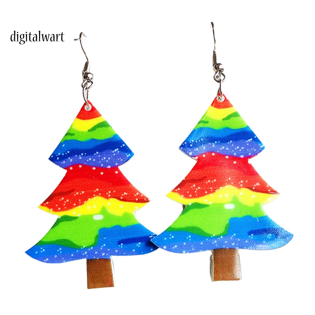 Kỹ Thuật Số| 1 Đôi Bông Tai Hình Ông Già Noel Bằng Acrylic Dễ Phối Đồ Thời Trang Dự Tiệc Cho Bạn Gái