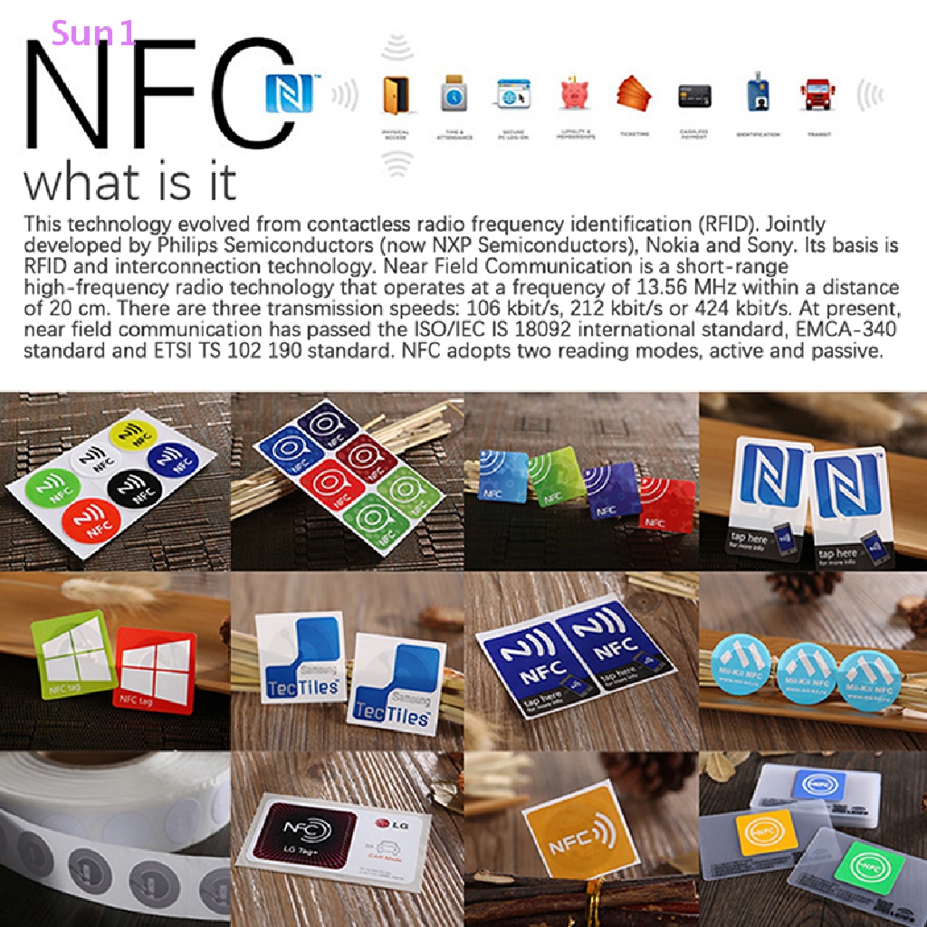 Set 5 Nhãn Dán NFC216 216 13.56Ghz Tương Thích Với Huawei Share Ios13 Tự Động Cắt Ngắn 25mm