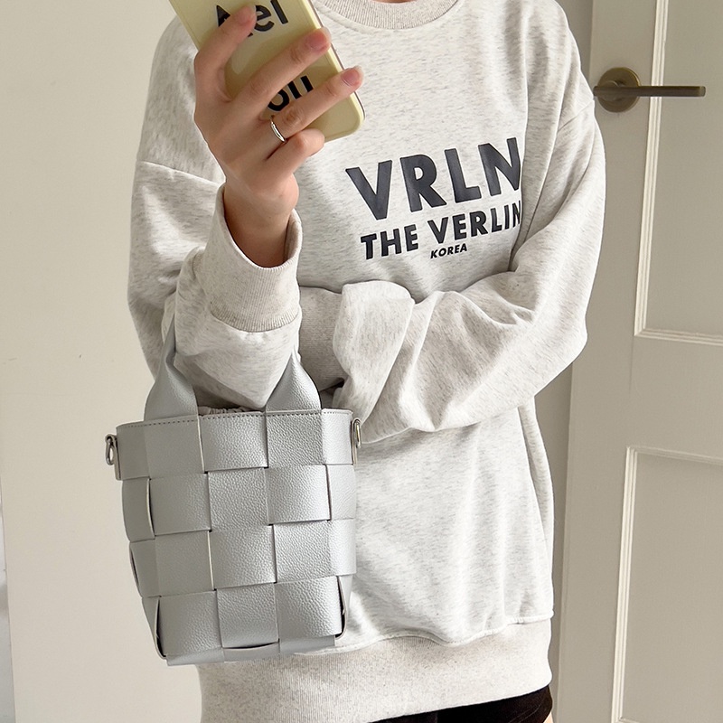 Túi Xách Da PU Hình Trụ Thời Trang Mùa Hè 2023 Phong Cách Hàn Quốc Cho Nữ