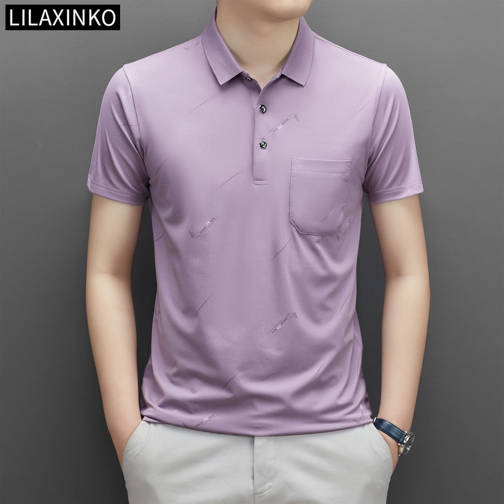 Áo Thun Polo Cotton Tay Ngắn Có Túi In Họa Tiết 3 Màu Thời Trang Dành Cho Nam