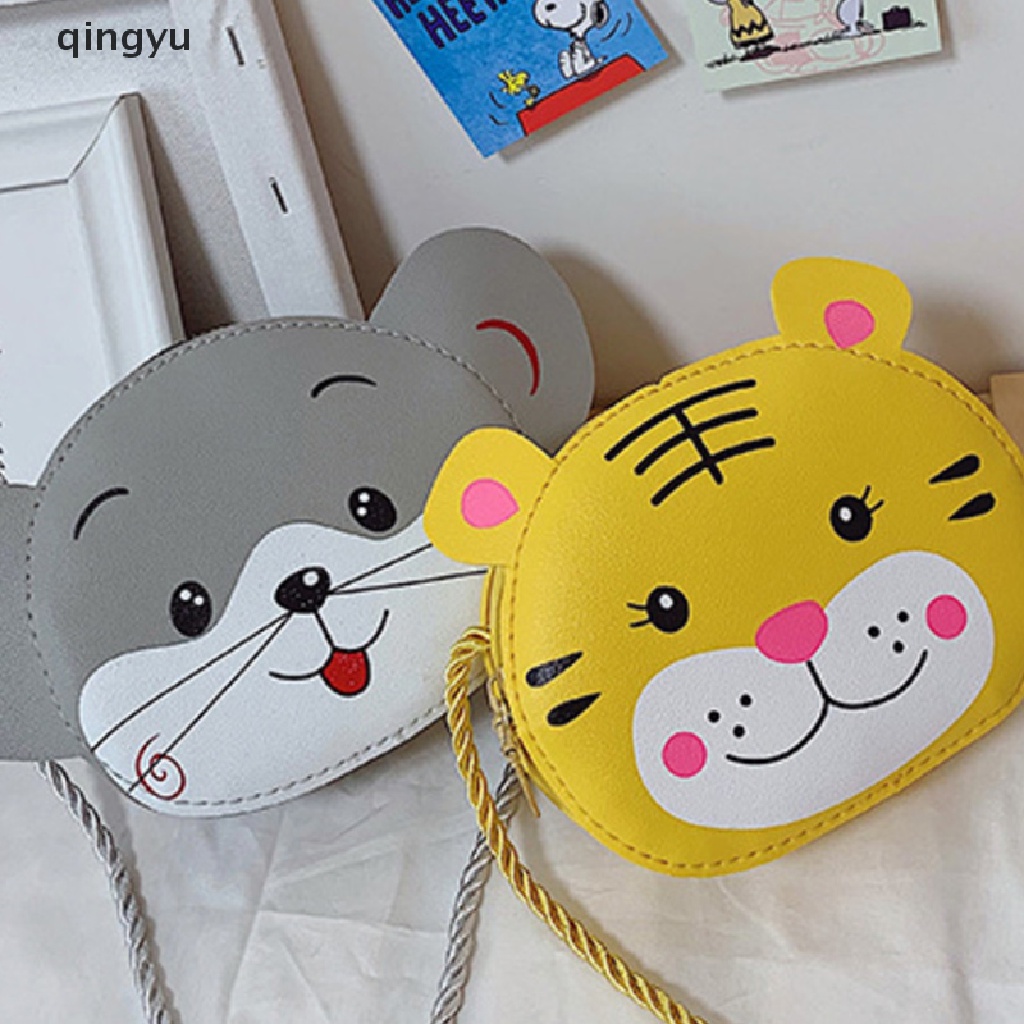 Túi Đeo Chéo Hình Tròn In Hoạt Hình Có Khóa Kéo Thời Trang Cho Nữ