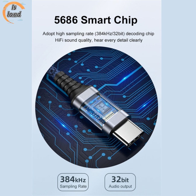 Giắc Chuyển Đổi Từ Usb Type C Sang 3.5mm 32bit / 384khz Hifi Dac Aux Chuyên Dụng