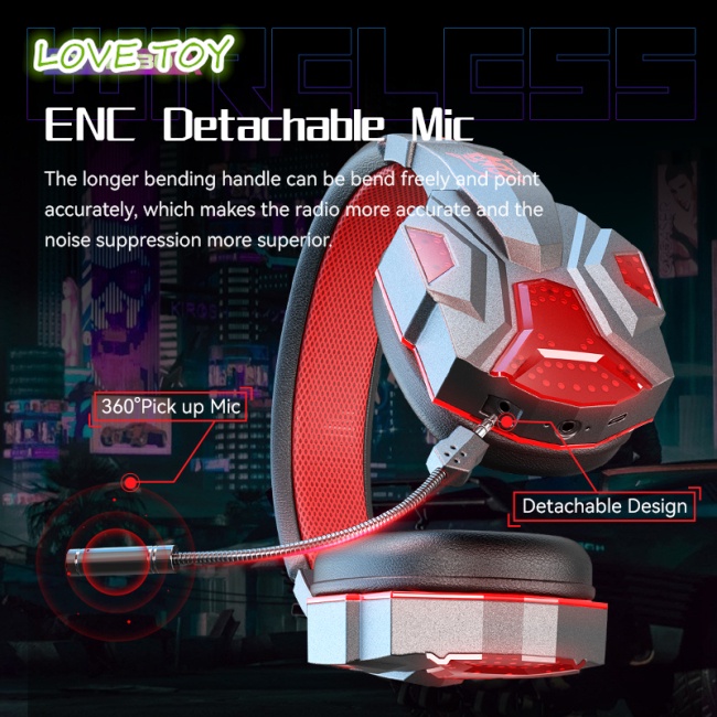Tai Nghe Chụp Tai Nkodok Sy-t830 Bluetooth Không Dây Hiệu Quả Thấp Tích Hợp Micro Phát Sáng