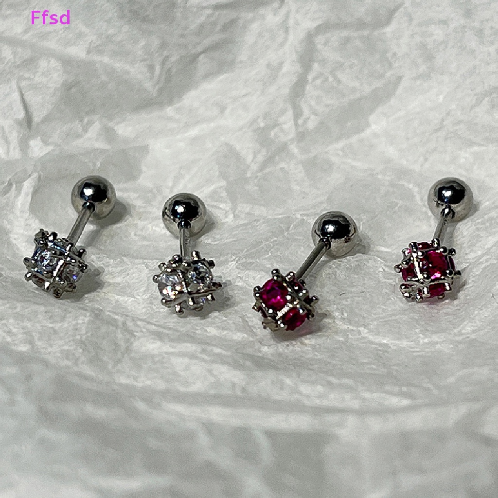 1 Đôi Khuyên Tai Đính Đá Zircon Thời Trang Cho Nữ