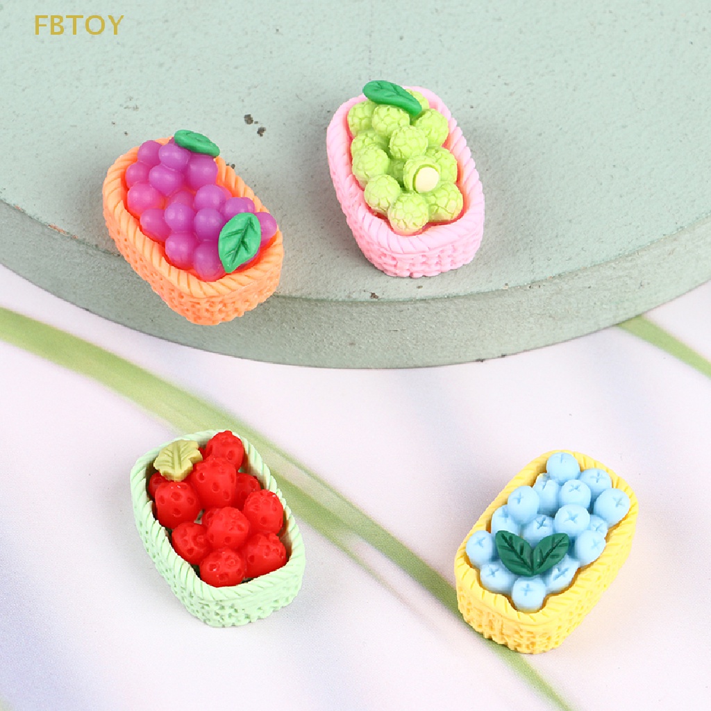 Bộ 5 Giỏ Trái Cây Mini Tỉ Lệ 1: 12 Trang Trí Nhà Búp Bê