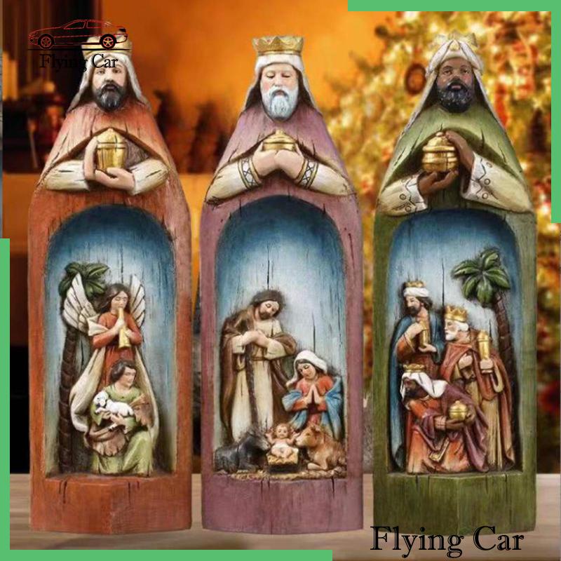 [Lzdjfmy2] Bộ Tượng Phong Cảnh Giáng Sinh Tự Nhiên Cho Lễ Tạ Ơn Sinh Nhật