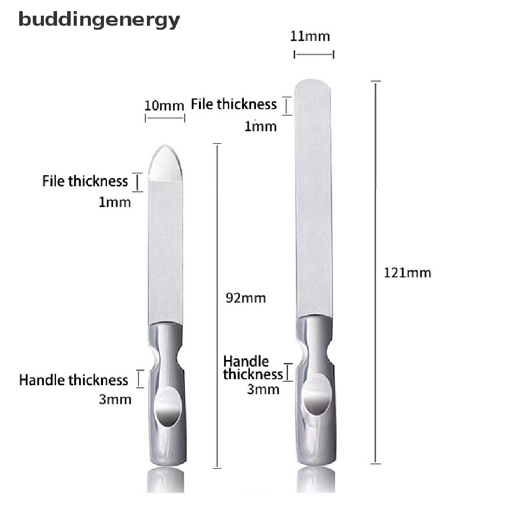 {BUDDI} Cây Dũa Móng Tay Hai Mặt Bằng Thép Không Gỉ Chuyên Nghiệp {BUDDI}