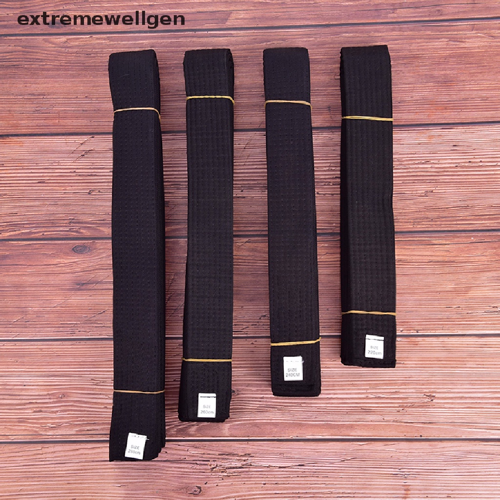 Dây Đai Cotton Dài 2.2 / 2.4 / 2.6 / 2.8m Màu Đen Hỗ Trợ Tập Võ Taekwondo