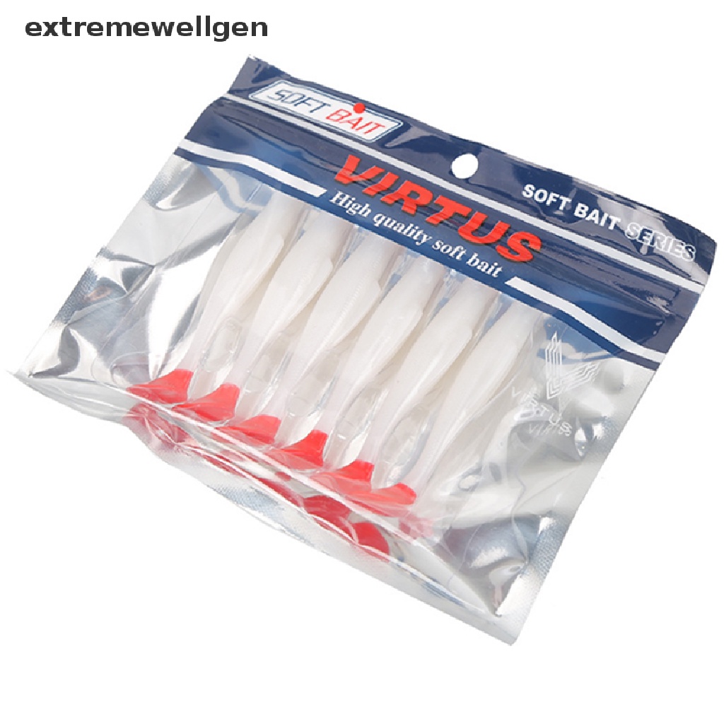 Bộ 6 Mồi Câu Cá Giả Bằng Cao Su Silicone Mềm 8Cm