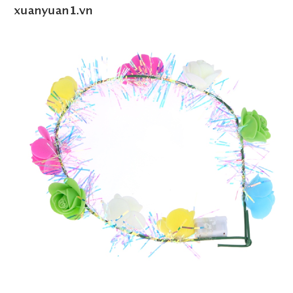 Băng Đô 10 Đèn LED Hình Vương Miện Hoa Xinh Xắn