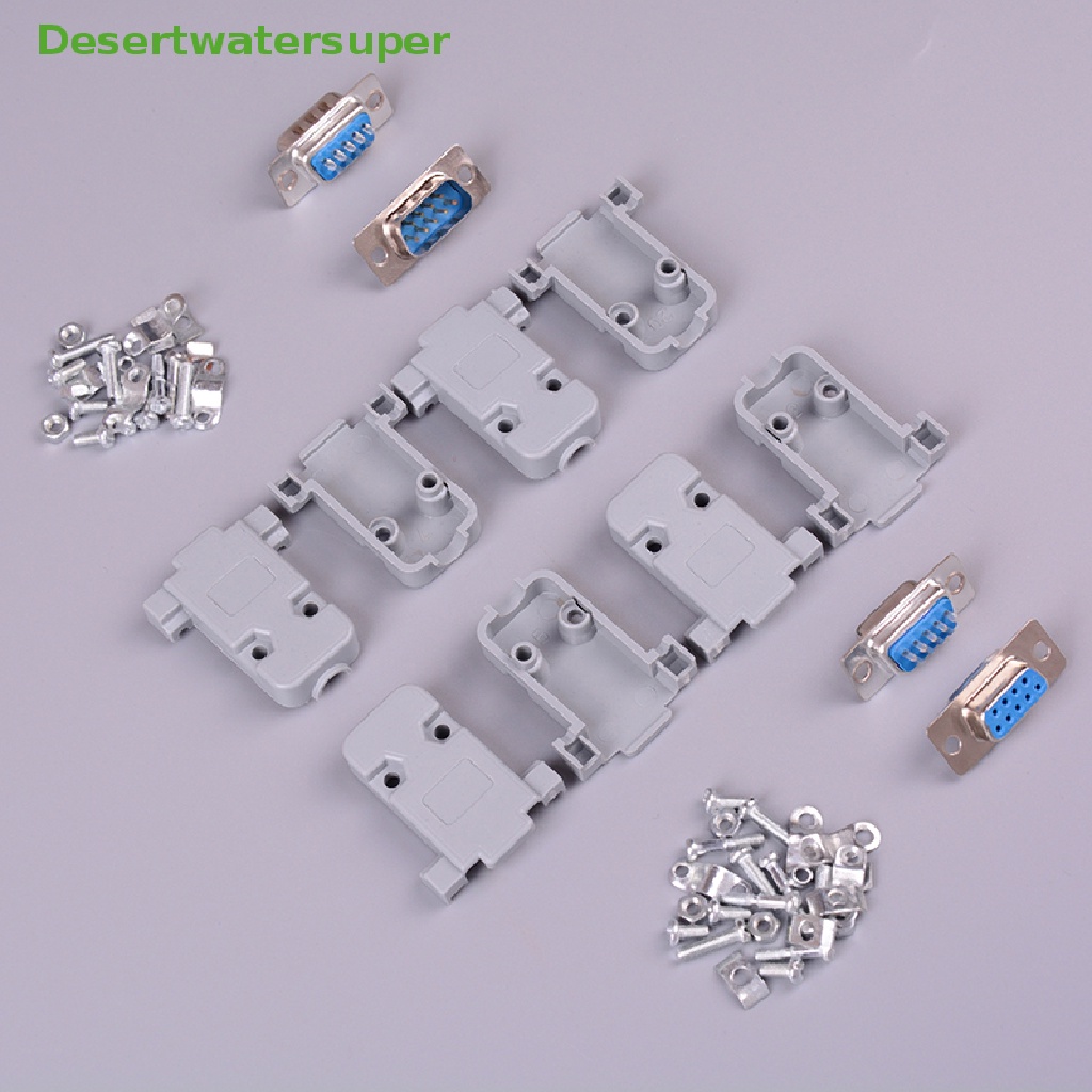 2 Đầu Nối RS232 DB9 female 9 pin RS232 Bằng Đồng Kèm Hộp Đựng