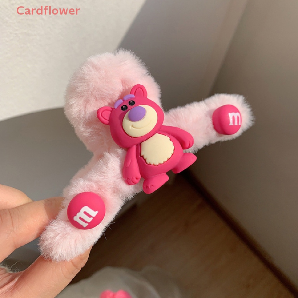 < Cardflower > Kẹp Tóc Hoạt Hình Gấu Dâu Tây Ba Chiều Dễ Thương Trang Điểm Mặt Cho Nữ Và Bé Gái Mới