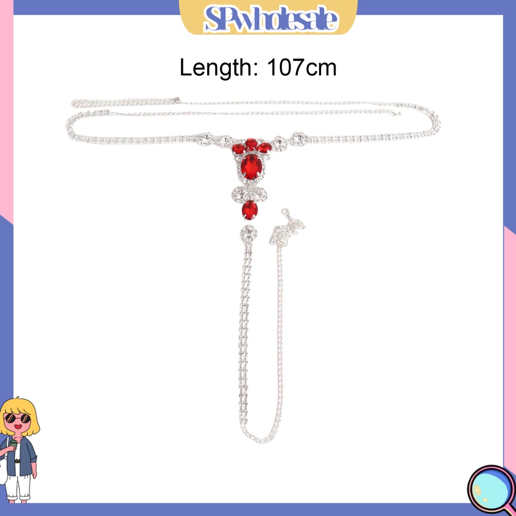 &lt;SPwholesale&gt; Chuỗi Dây Đeo Cơ Thể Đính Đá Giả Lấp Lánh Có Thể Điều Chỉnh Trang Sức Hàng Ngày Quyến Rũ