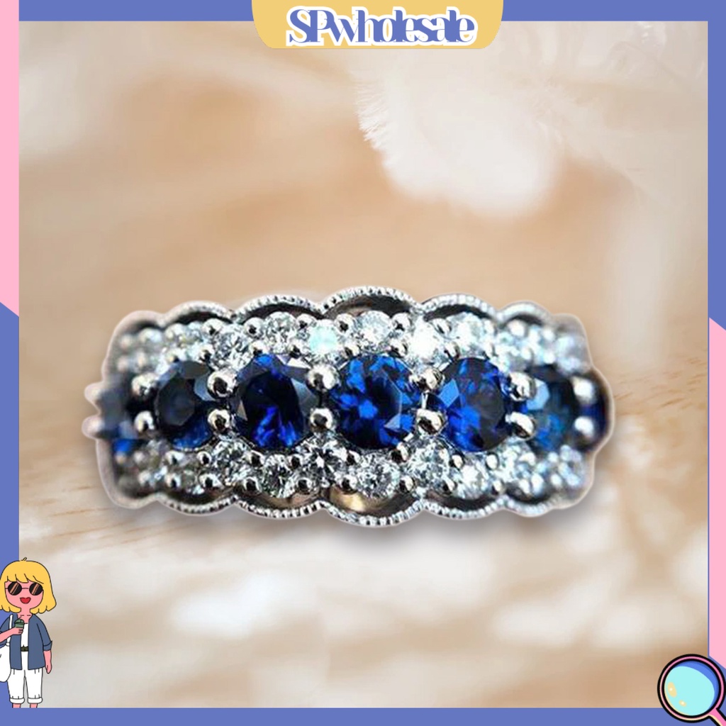 <SPwholesale> Nhẫn Đính Hôn Hợp Kim Cứng Chống Mòn Thời Trang Quà Tặng Cho Nữ