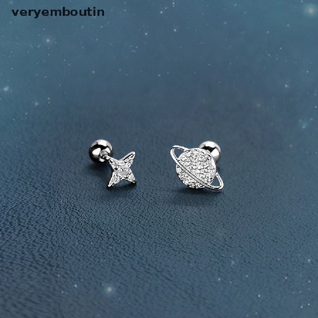 1 Đôi Bông Tai Đính Đá Zircon Hình Ngôi Sao Thời Trang Dành Cho Nữ