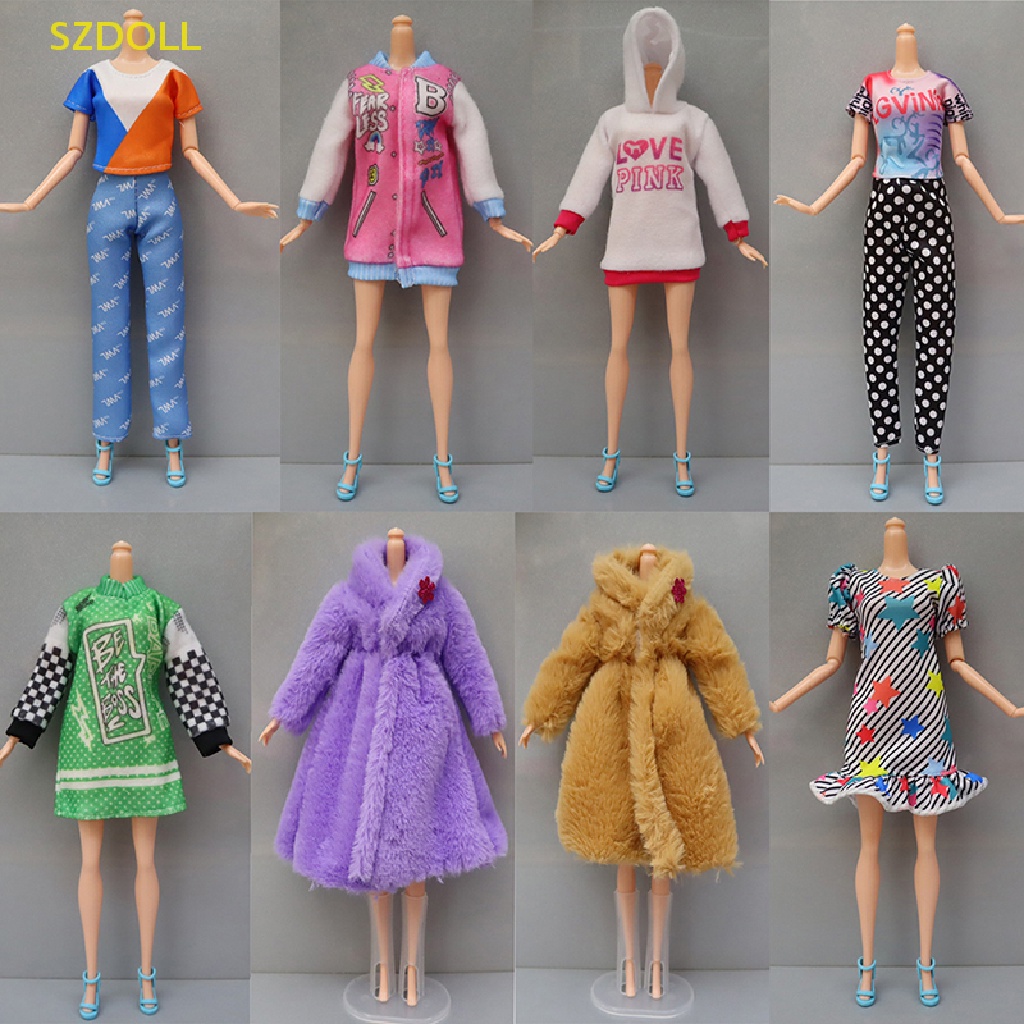 1 Bộ Đầm Và Áo Thun Dành Cho Búp Bê Tỉ Lệ 1 / 6