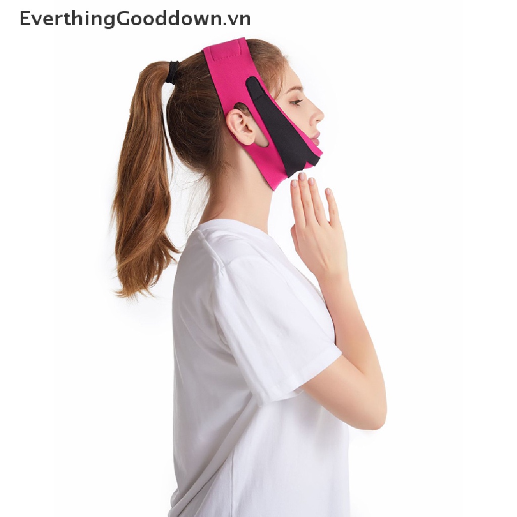 Everthinggood Đai Mát Xa Nâng Cơ Mặt Co Giãn Tạo Cằm Chữ V