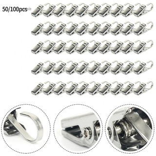 50/100*-Stainless Steel Curtain Clips With Clip Hooks Curtain Hooks For Curtains