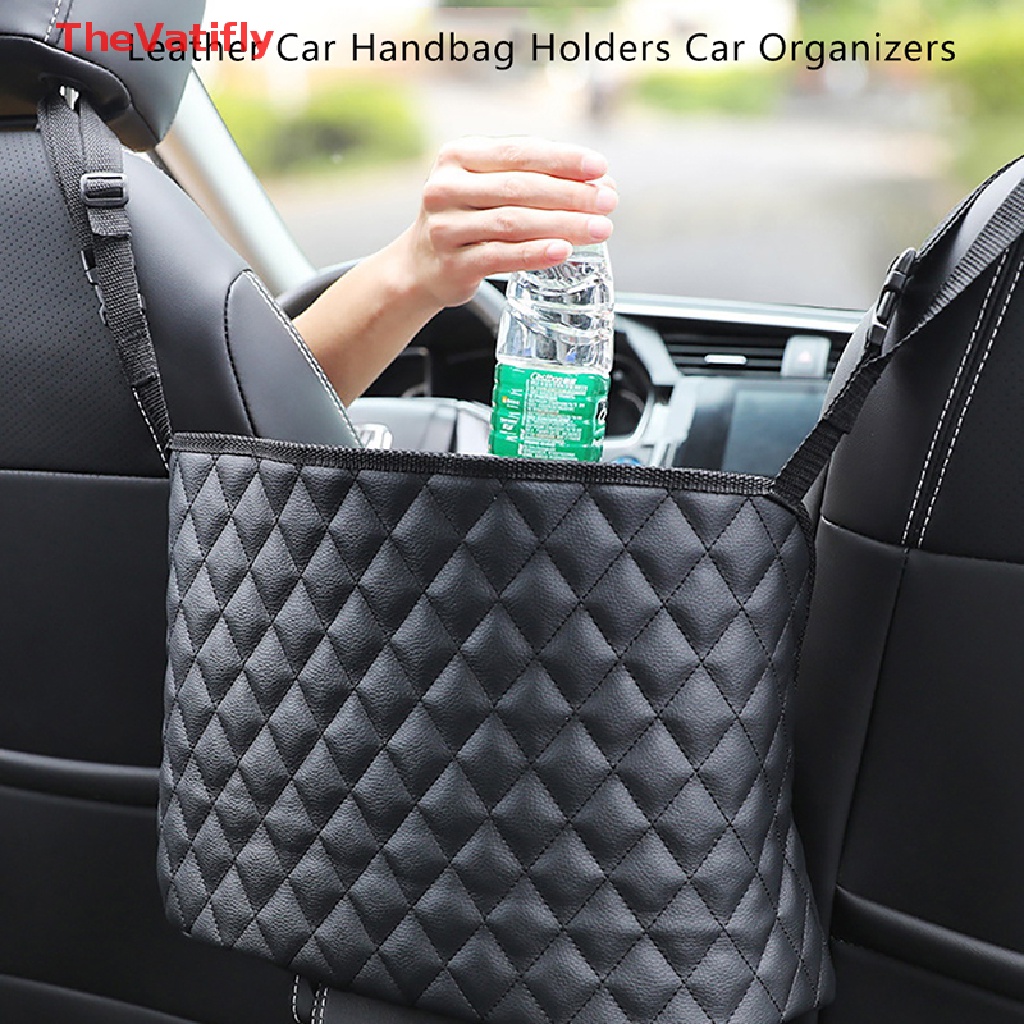 [Thevacy] Túi Da Đựng Đồ Gắn Khe Hở Ghế Trước Xe Hơi