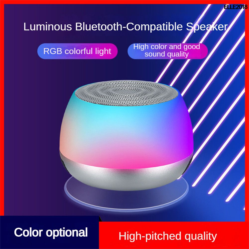Hàng Có Sẵn Loa Bluetooth Mini Đèn Led Nhịp Điệu Không Khí Đèn Rgb Âm Thanh Đa Năng Chất Lượng Âm Thanh Cao Elle