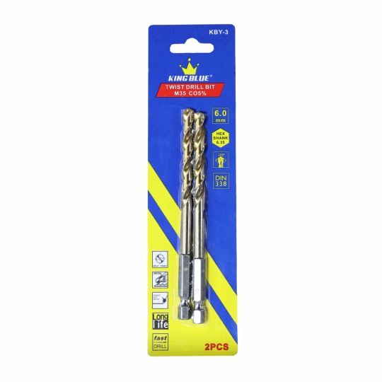 Khoan inox chuôi lục KBY3-060CO KING BLUE ( 1 mũi khoan)
