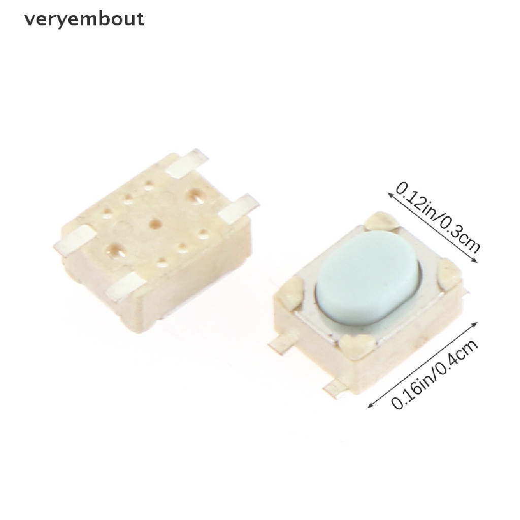 Set 100 Nút Công Tắc 4 Chấu 3 * 4 * 2.5MM SMD Chuyên Dụng Cho Xe Hơi