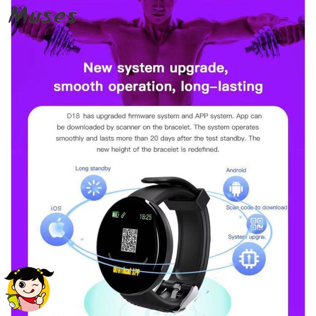 Đồng Hồ Thông Minh Màn Hình Màu 1.3-inch Chống Thấm Nước Ip65 Chuyên Dụng Cho Nam Và Nữ