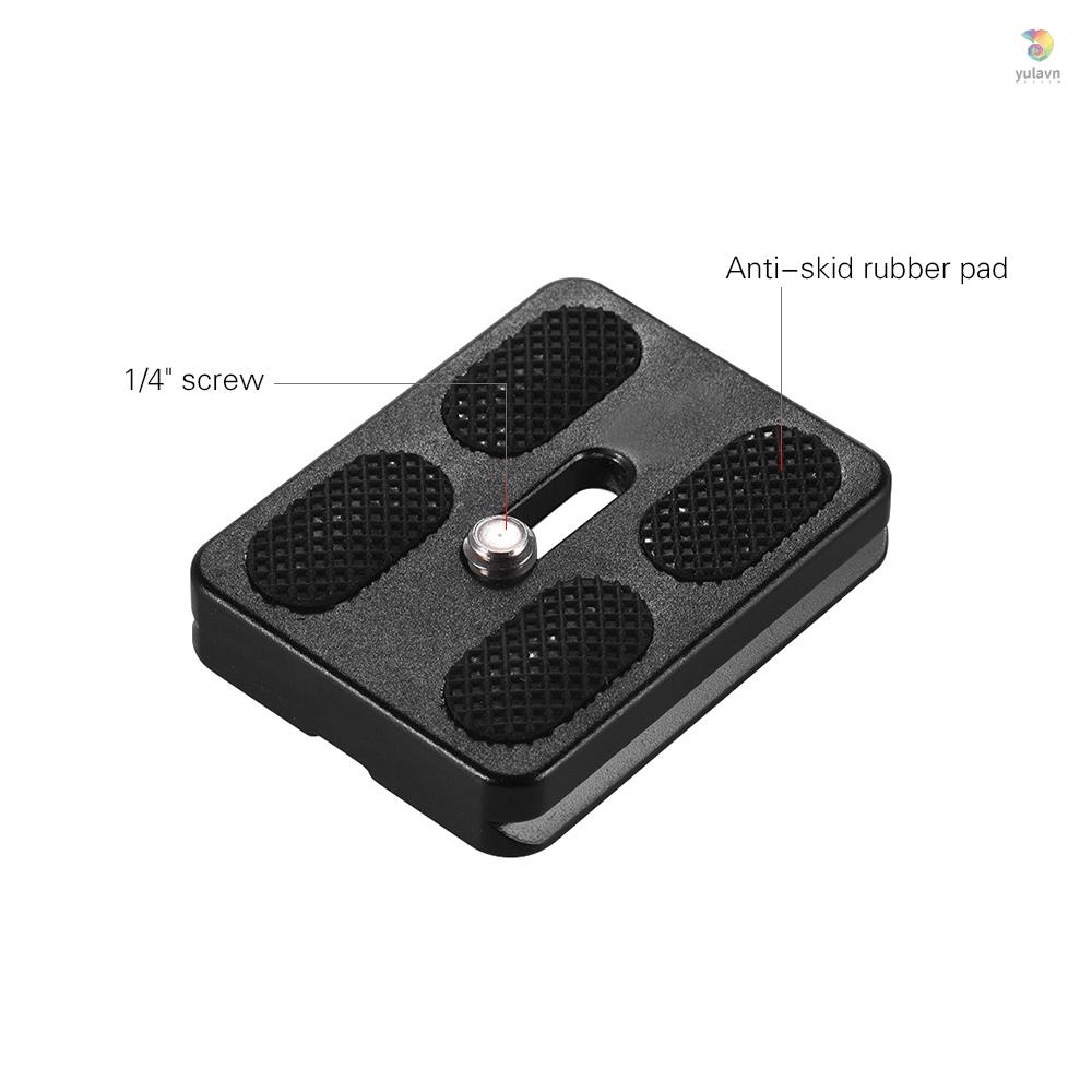 Tấm Tháo Lắp Nhanh Bằng Hợp Kim Nhôm Kích Thước 50 * 38mm D-50T QR Với Vít 1 / 4 Inch Cho Arca Swiss Benro Monopod Tripod Ball