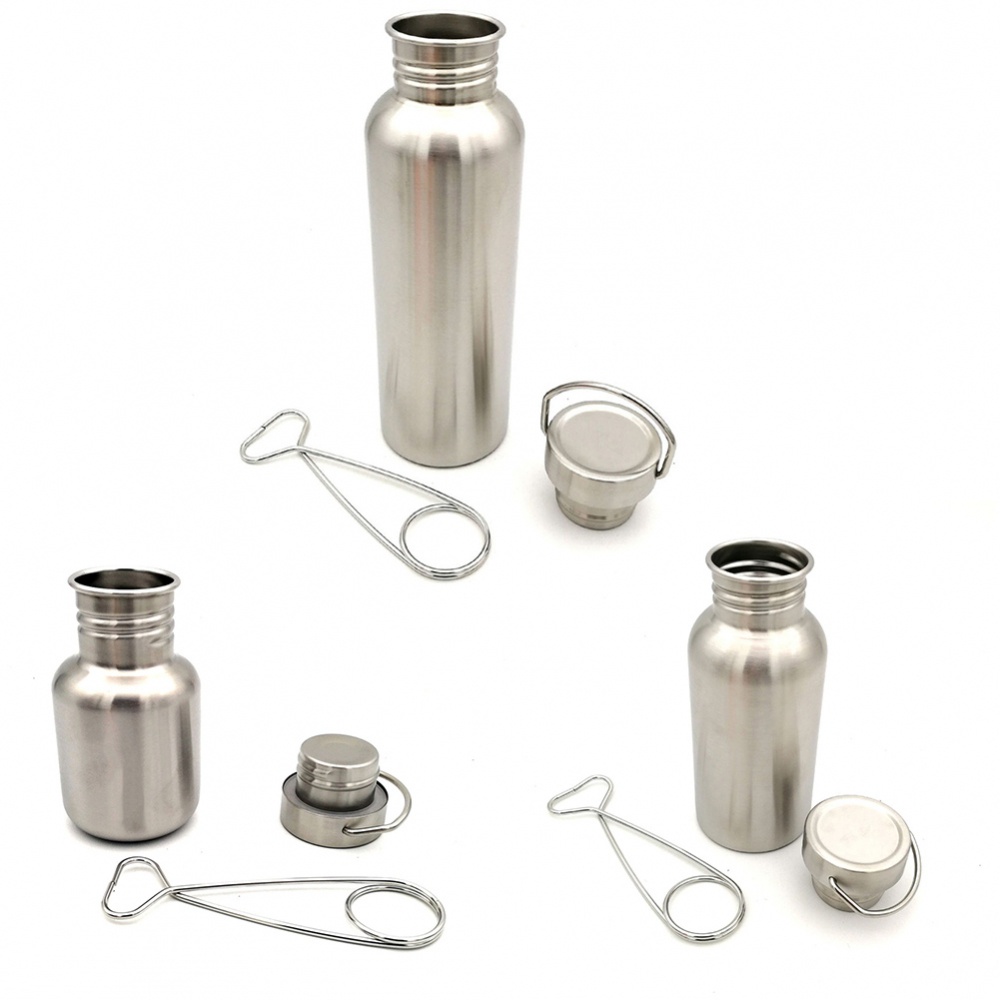 Bình Nước Bằng Thép Không Gỉ Có Móc Treo Tiện Dụng Cho Hoạt Động Ngoài Trời