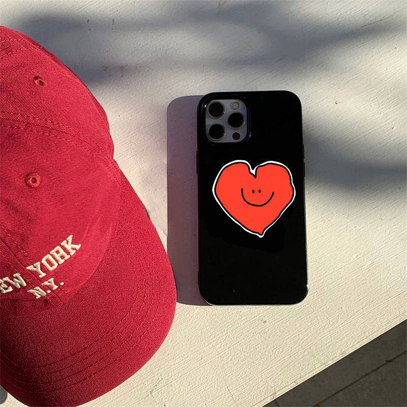 Japanese and Korean Ins Love Smiley Face for Iphone12promax Apple 13 Phone Case X All-Inclusive 8P Female XR Soft 11 DJme