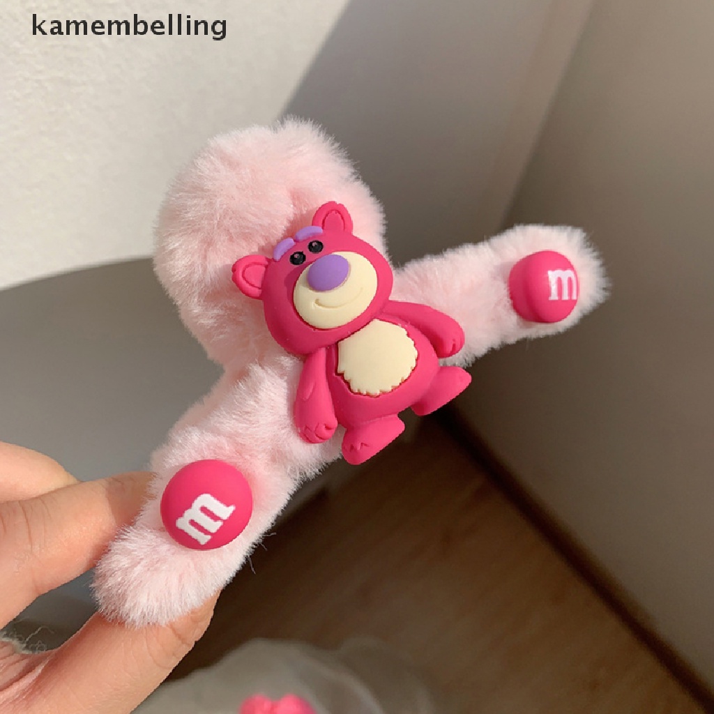 Kamembelling Kẹp Tóc Ba Chiều Hình Gấu Dâu Tây Hoạt Hình Dễ Thương Wen