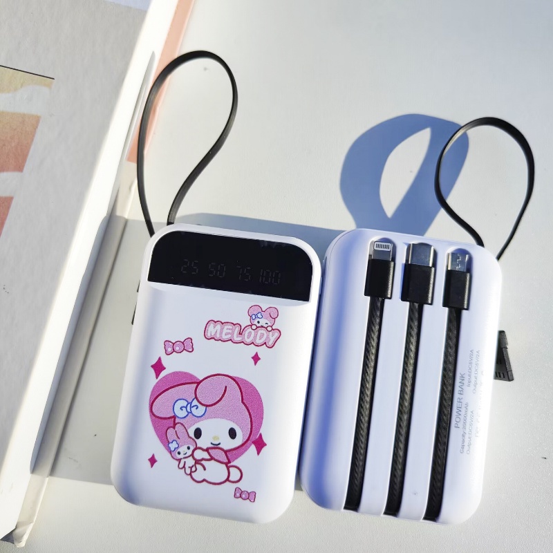 SANRIO Cục Sạc Dự Phòng Mini 20000mAh Họa Tiết Hoạt Hình Dễ Thương