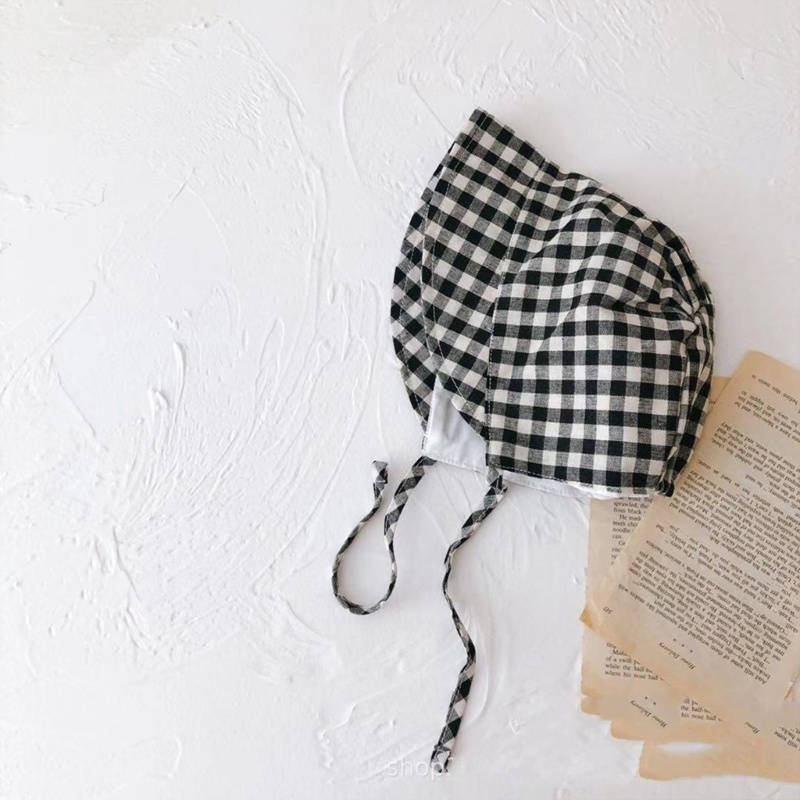 Mũ Bonnet Vải Cotton Mềm Mại Đáng Yêu Cho Bé Trai Và Gái