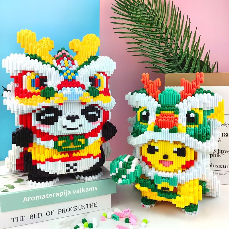 Bộ Đồ Chơi Lắp Ráp Lego Sư Tử / Gấu Trúc Cho Bé