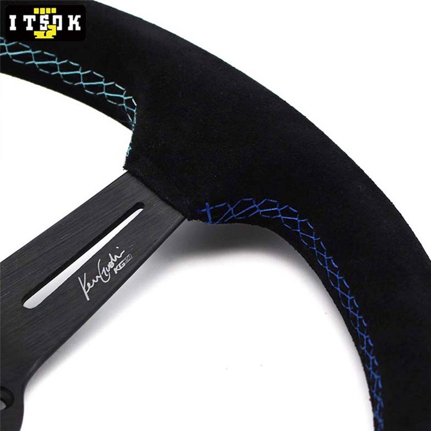 Vô Lăng Xe Hơi 14inch JDM 350mm Bằng Da Lộn Chất Lượng Cao