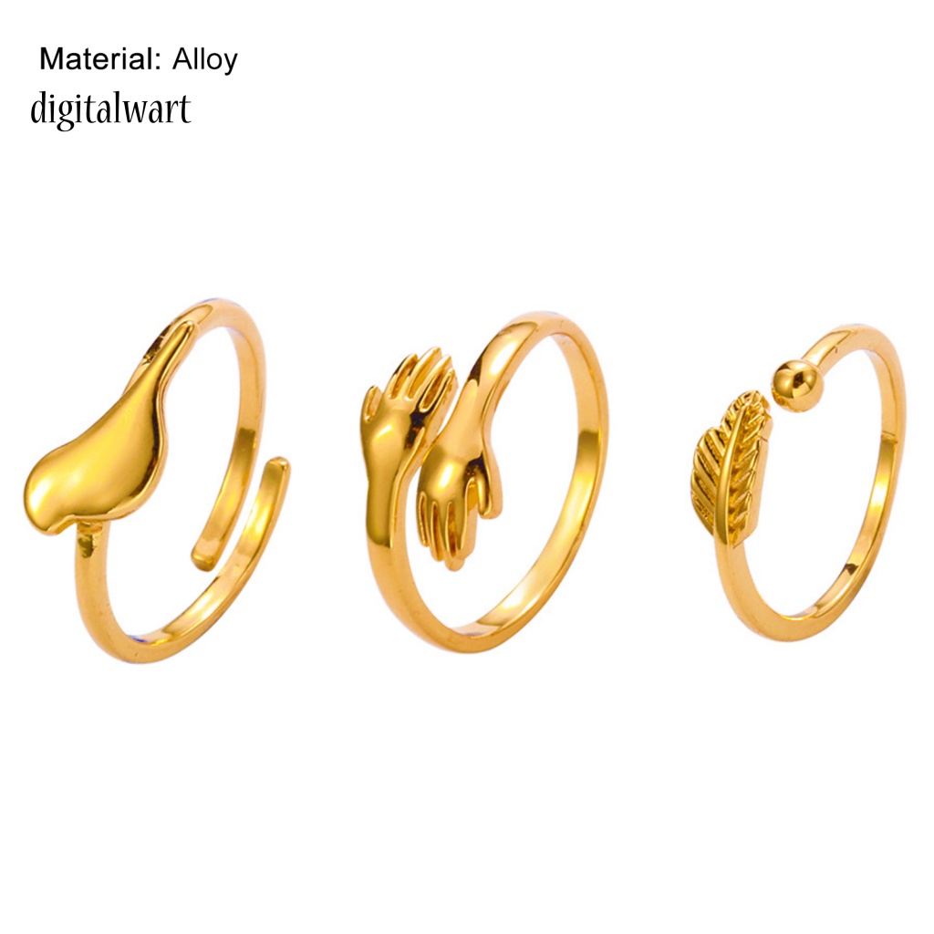 Kỹ Thuật Số| Set 6 Nhẫn Ngón Chân Hình Trái Tim Màu Sáng Có Thể Điều Chỉnh Kích Cỡ