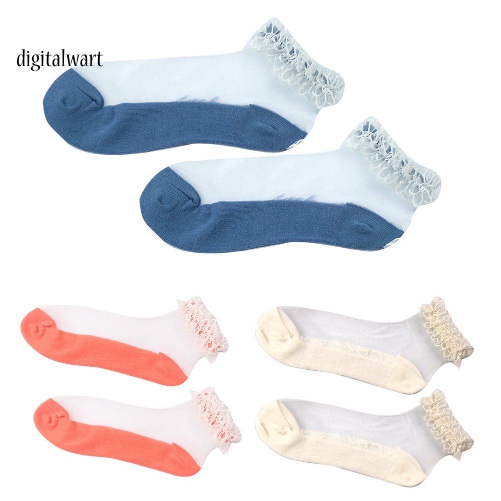 Kỹ Thuật Số| Set 3 Đôi Vớ Trong Suốt Siêu Mỏng Thoáng Khí Cho Nữ