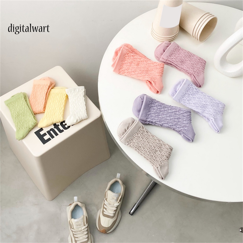 Kỹ Thuật Số| Set 10 Đôi Vớ Bằng Cotton Thoáng Khí Màu Sắc Ngọt Ngào Cho Nữ