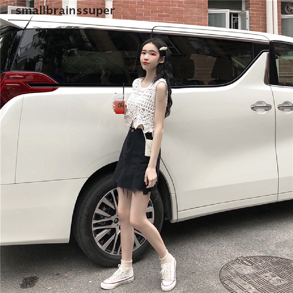 Áo Dệt Kim Không Tay Dáng Rộng Phong Cách Retro Gợi Cảm Cho Nữ