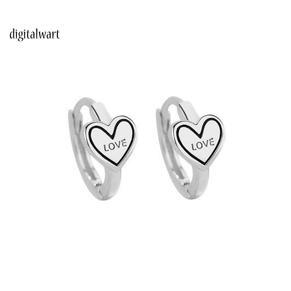 Kỹ Thuật Số| Khuyên Tai Kim Loại Hình Trái Tim Thời Trang Cho Nữ