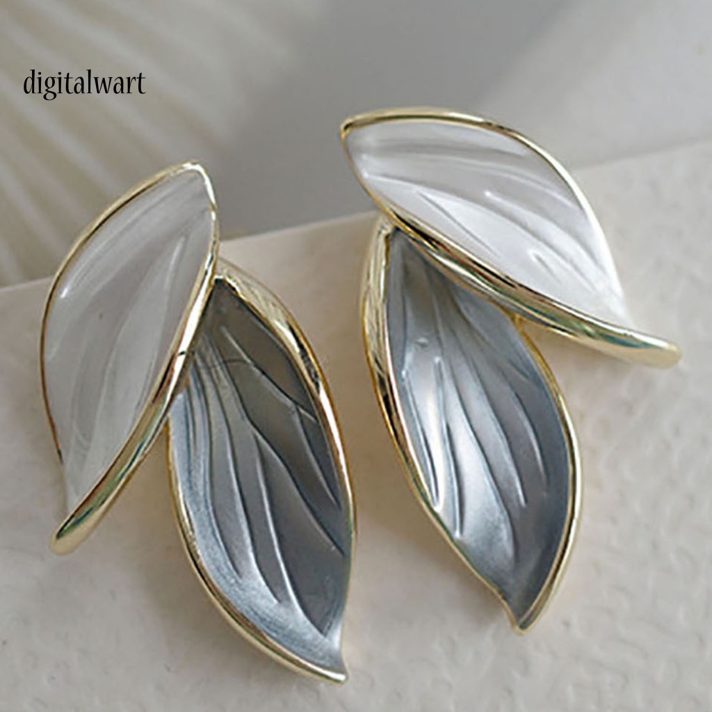Kỹ Thuật Số| 1 Đôi Bông Tai Hình Chiếc Lá Thời Trang Dành Cho Nữ