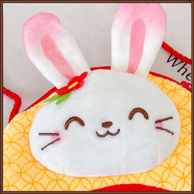 Túi Đeo Chéo Mini Họa Tiết Thỏ Hoạt Hình Xinh Xắn Dành Cho Nữ