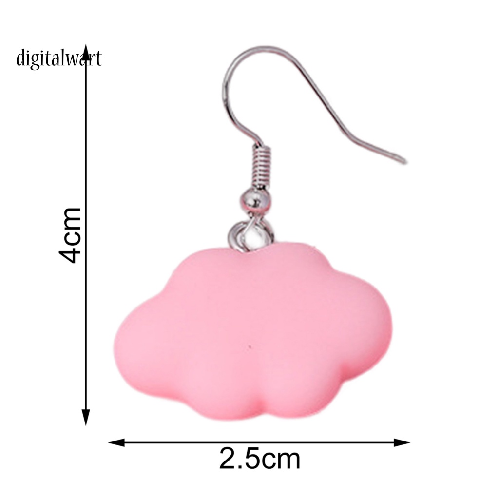 Kỹ Thuật Số| 1 Đôi Bông Tai Hình Đám Mây Hoạt Hình Màu Kẹo Ngọt Thời Trang