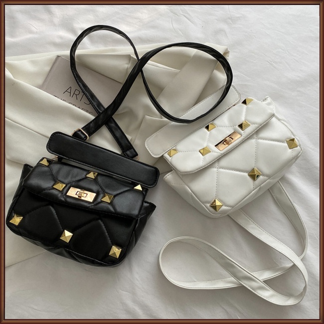 Túi Đeo Chéo Giả Da Đính Đinh Tán Thời Trang Dành Cho Nữ