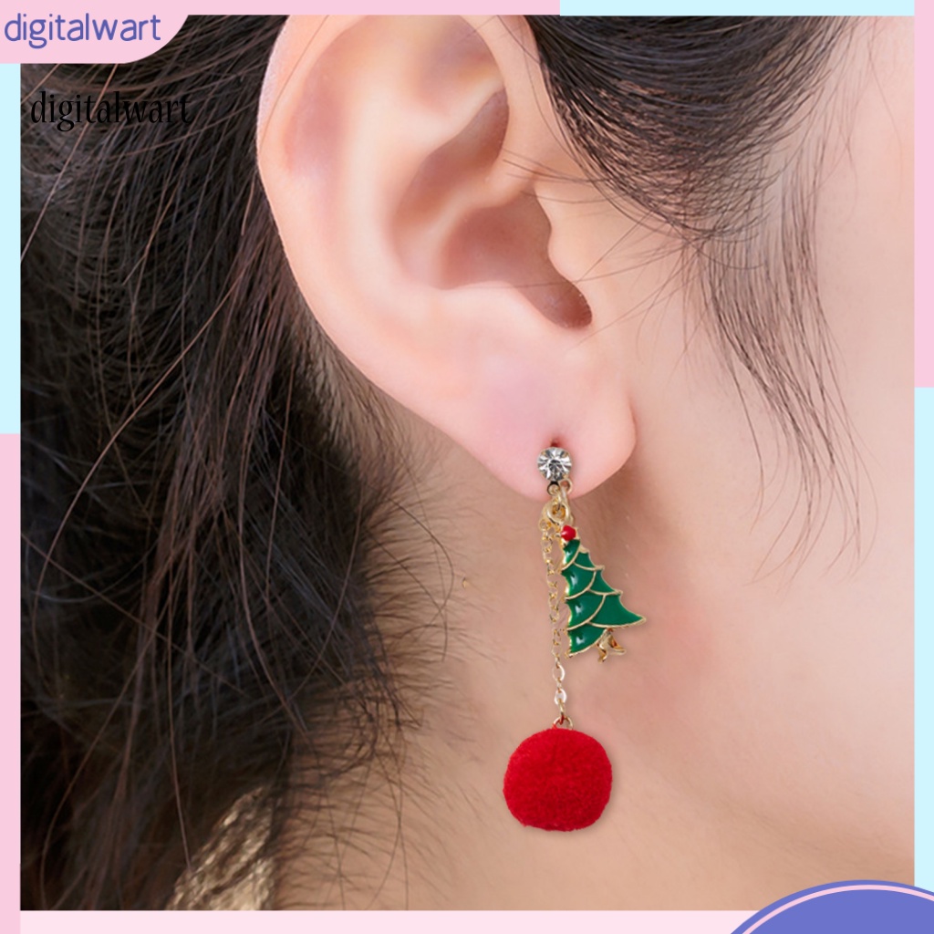 Kỹ Thuật Số| 1 Cặp Bông Tai Giáng Sinh Màu Sắc Tinh Tế Dễ Mặc Nhẹ Nhàng